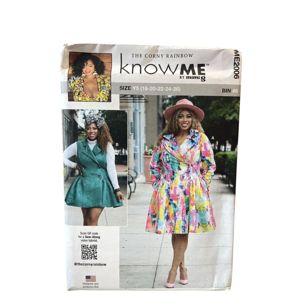 Know Me ME2006 Misses' Double Breasted Dress Coat Vest Tunic Y5‎ (18-26)